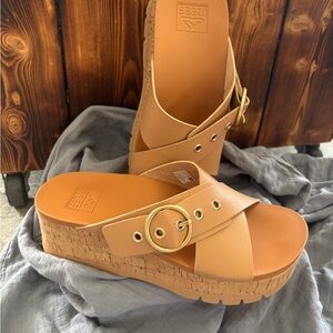 Reef Women's Beige Platform Sandals